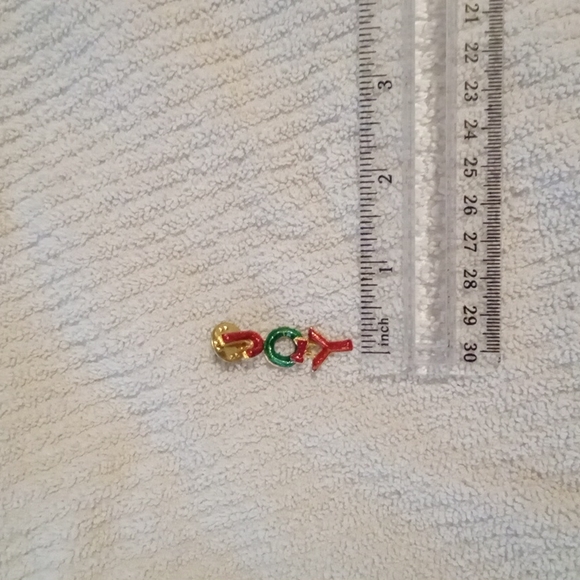 JOY Christmas Lapel Pin Vintage - Picture 6 of 8